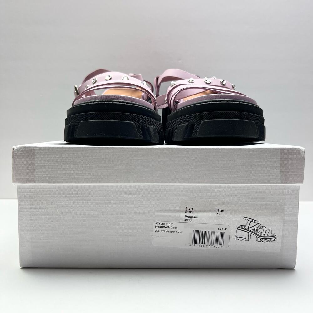 GANNI Crystal Embellished Strappy Block Heel Sandals EU 41 US 11 Pink Platform - Picture 10 of 11